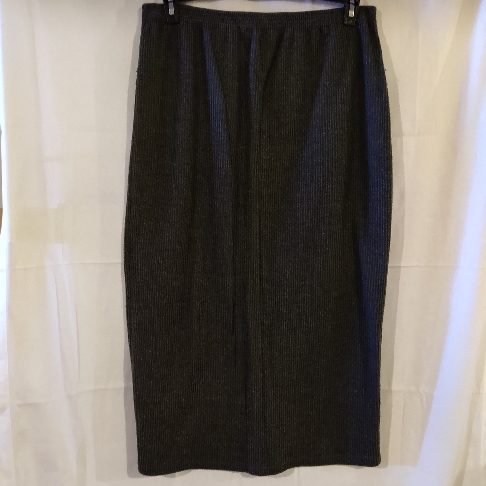 Metropolitan New York Women's Grey Knit Maxi Skirt Size XL